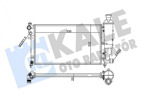 KALE CITROEN Радиатор охлаждения Saxo,Peugeot 106 II 1.0/1.6 KALE OTO RADYATOR 351845