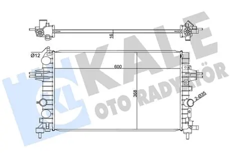 KALE OPEL Радиатор охлаждения Astra H,Zafira B 1.6/1.8 KALE OTO RADYATOR 371200