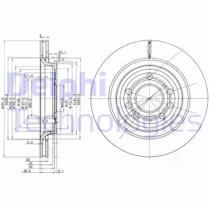 Гальмівний диск Delphi BG3886C