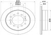 Гальмівний диск зад. Cruiser 300/80/90/Prado/Lexus GX 01-10 3.0-4.7 (PRO) HELLA 8DD355114-861 (фото 4)