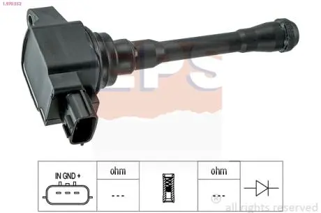 NISSAN Катушка зажигания Qashqai,Note,Juke,Tiida,Micra,Renault Koleos 1.2/2.5 05- Eps 1.970.552