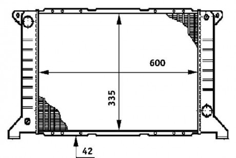 Радиатор охлаждения двигателя Transit 2.5D/2.0i 86-95 (600x329x32) MAHLE KNECHT CR 623 000S (фото 1)