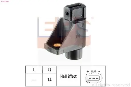 OPEL Датчик оборотов двигателя OMEGA 2.5I 94- Eps 1.953.042