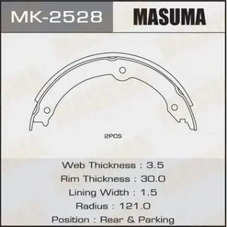 Колодка тормозная барабанная Masuma MK2528