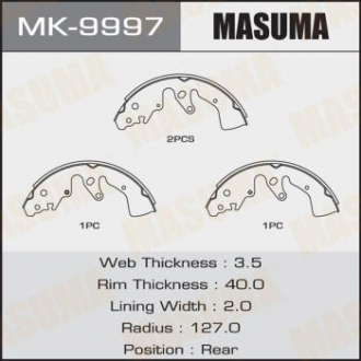 Колодка тормозная барабанная Masuma MK9997