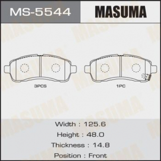 Колодка гальмівна Masuma MS5544 (фото 1)