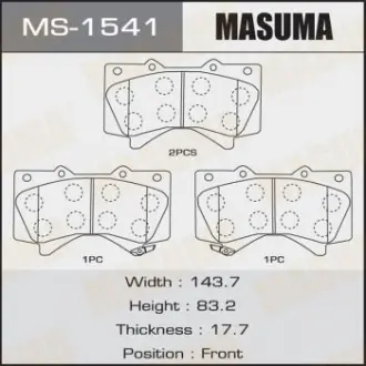 Колодка тормозная Masuma MS1541