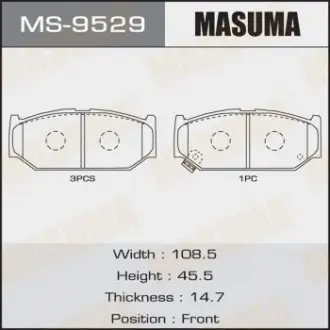 Колодка тормозная Masuma MS9529