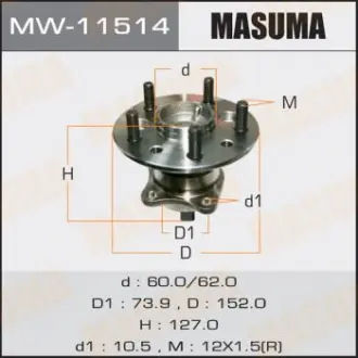 Ступица колеса Masuma MW11514