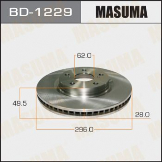 Диск тормозной (Кратно 2 шт) Masuma BD1229 (фото 1)