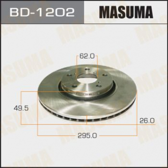Диск тормозной (Кратно 2 шт) Masuma BD1202 (фото 1)
