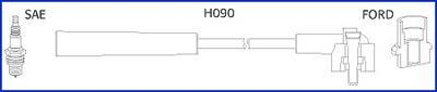 FORD Комплект высоковольтных проводов ESCORT V 1.3 90-95, FIESTA III (GFJ) 1.0 89-95, ORION II (AFF) 1.3 85-90 HITACHI 134659 (фото 1)