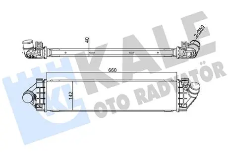 KALE FORD Интеркулер C-Max,Focus II,III,Galaxy,Kuga I,II,Mondeo IV,S-Max 1.6/2.0TDCi,Volvo S60 II,S80 II,V70 III KALE OTO RADYATOR 347000