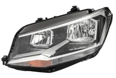 VW Фара основная галоген с лампами,мотором,H7/H7 W21/5W с дневн.светом лев.Caddy IV 15- HELLA 1EA 012 286-051