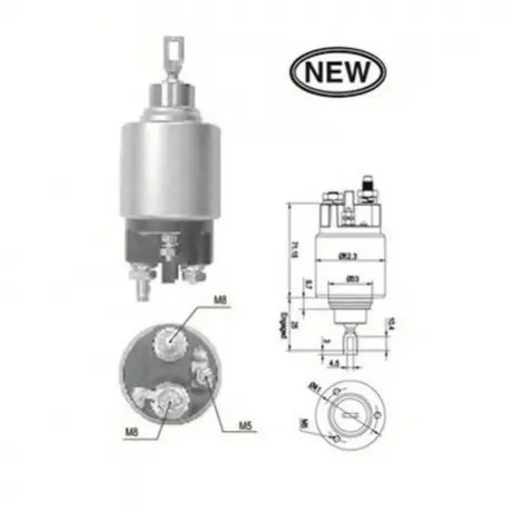 Втягивающее реле стартера CITROEN Jumper 2,0 9-, Berlingo 1,8 97- MAGNETI MARELLI 940113050554 (фото 1)