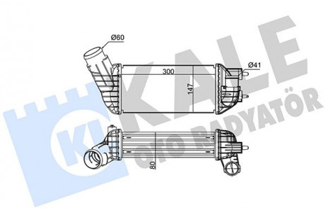 Интеркулер Citroen C4 II, Ds4, Ds5, Peugeot 308, 308 Sw KALE OTO RADYAT KALE OTO RADYATOR 350825