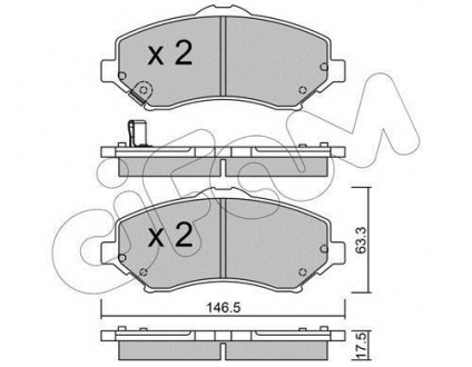 Комплект тормозных колодок CIFAM 822-862-0 (фото 1)