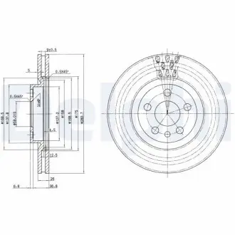 Тормозной диск Delphi BG2844