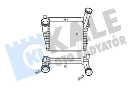 Інтеркулер VW Touareg, Porsche Cayenne KALE OTO RADYATOR 344745