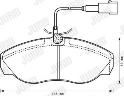 FIAT Тормозные колодки передн.Citroen JumperDucatoPeugeot Boxer 94- Jurid 573060J