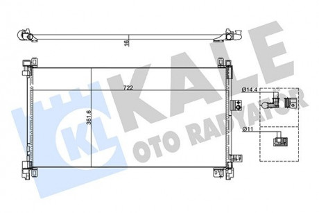 KALE CITROEN Радиатор кондиционера C5 III 2.2/3.0HDI 09-,Peugeot 407/508 KALE OTO RADYATOR 355155