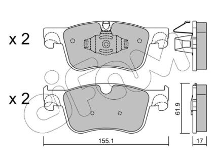 CITROEN Тормозные колодки пер. C4 Grand Picaasso, C4 Picasso (B78) CIFAM 822-984-0