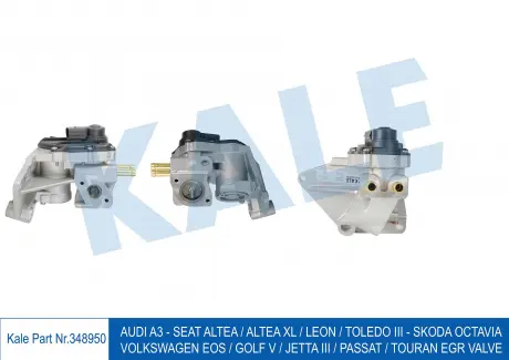 KALE VW Клапан EGR Audi A3,Golf V,Passat,Skoda Octavia II 2.0 FSI 03- KALE OTO RADYATOR 348950 (фото 1)