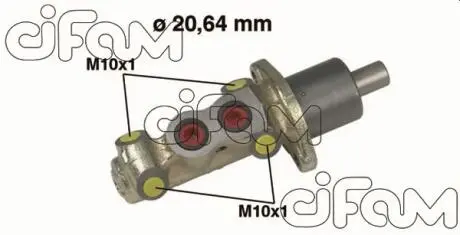 PEUGEOT Главный тормозной цилиндр 20,6mm 306 1.6/.1.9D БЕЗ ABS CIFAM 202-226