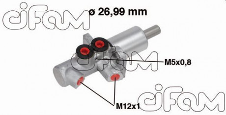 AUDI Главный тормозной цилиндр Audi A4 03-04, 04-08, A6 06-11 CIFAM 202-733