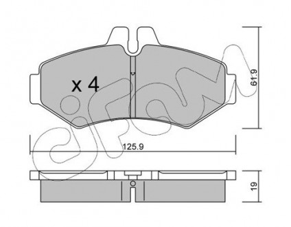 DB Тормозные колодки задн.Sprinter 95- VW LT35 (сист. BOSCH) CIFAM 822-572-0