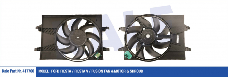 KALE FORD Вентилятор радиатора C-Max,Fiesta V,Focus II 1.4/1.6 01- KALE OTO RADYATOR 417700