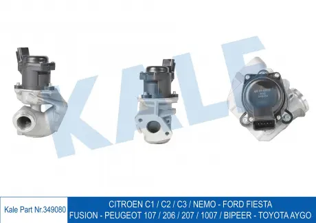 KALE FORD Клапан EGR Focus II,C-Max 1.6TDCi 04-,Volvo C30/S40/V50 KALE OTO RADYATOR 349080 (фото 1)