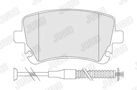 VW Тормозные колодки задн.с датчиками! Audi A4/A6/A8 04-T5 Jurid 573225J