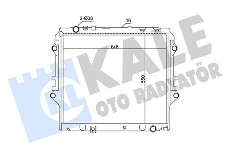 KALE TOYOTA Радиатор охлаждения Fortuner,Hilux VIII 2.4/2.8D 15- KALE OTO RADYATOR 354225