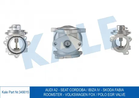 KALE VW Клапан EGR Audi A2,Polo,Skoda Fabia I,II,Roomster 1.4TDI KALE OTO RADYATOR 349015 (фото 1)