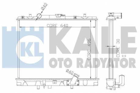 KALE MITSUBISHI Радиатор охлаждения L200,Pajero Sport 2.5TD 98- KALE OTO RADYATOR 362400 (фото 1)