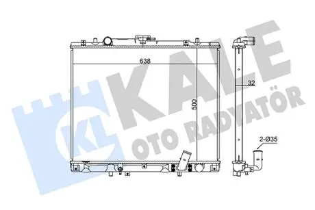 KALE MITSUBISHI Радиатор охлаждения L200,Pajero Sport 2.5TD 98- KALE OTO RADYATOR 362400
