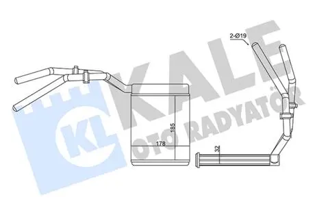 Радиатор отопителя Ford Focus II (03-), Kuga (05-)/Mazda 3, 5 (04-)/Volvo C30 (0 KALE OTO RADYATOR 347390