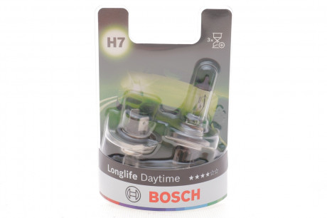 Лампа розжарювання H7 12V 55W PX26d Longlife Daytime (компл. 2шт) BOSCH 1987301416