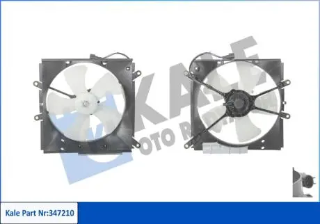 KALE TOYOTA Вентилятор радиатора Corolla E10/11 1.4/2.0 92- KALE OTO RADYATOR 347210