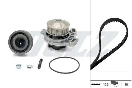 AUDI К-т ГРМ (помпа + ремень + ролик) 80 1.9-2.2 80- DOLZ KD122