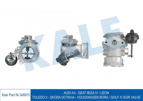 KALE VW Клапан EGR Audi A3,Golf IV,Skoda Octavia I 1.9TDI KALE OTO RADYATOR 348970 (фото 1)