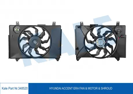 KALE HYUNDAI Вентилятор радиатора Accent III 1.5CRDI 05- KALE OTO RADYATOR 348520