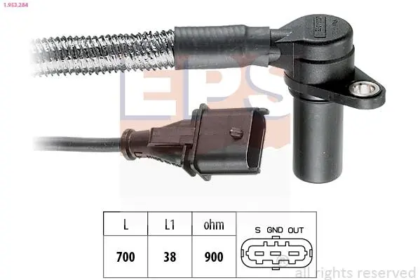 EPS OPEL Датчик оборотов двигателя Omega B 2.6/.3.2 94- Eps 1.953.284 (фото 1)