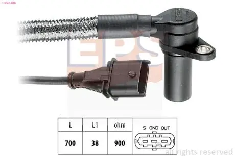 EPS OPEL Датчик оборотов двигателя Omega B 2.6/.3.2 94- Eps 1.953.284