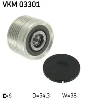 FIAT Ременный шкив генератора Scudo 1.6/2.0JTD 96- SKF VKM 03301