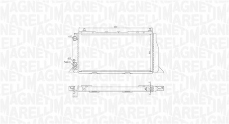 Радиатор AUDI 80 D/TD [] MAGNETI MARELLI 350213406000