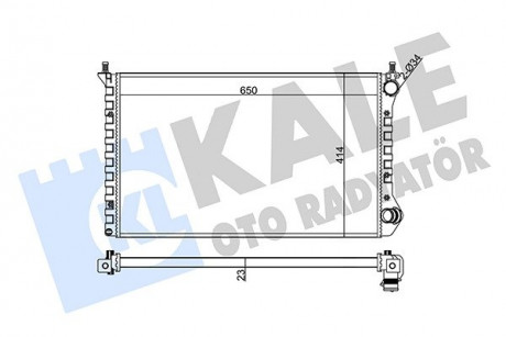 KALE FIAT Радиатор охлаждения Doblo 1.4/1.6/1.9D 01- KALE OTO RADYATOR 346110 (фото 1)