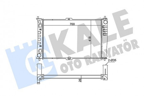 KALE KIA Радиатор охлаждения Carnival 2.9TD/CRDI 99- KALE OTO RADYATOR 345940