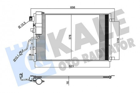 Радиатор кондиционера Nissan Qashqai, Qashqai +2 KALE OTO RADYATOR 345260